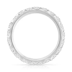 Alliance or 750 blanc diamants synthétiques total 1.50 carat
