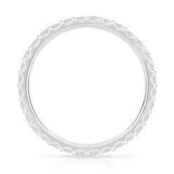 Alliance or 750 blanc diamants synthétiques 0.50ct