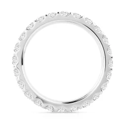 Alliance or 750 blanc diamants synthétiques 1 carat