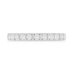 Alliance or 750 blanc diamants synthétiques 1 carat