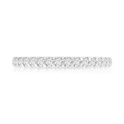 Alliance or 750 blanc diamants synthétiques 0.75 carat