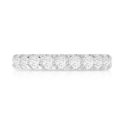 Alliance or 750 blanc diamant synthétiques