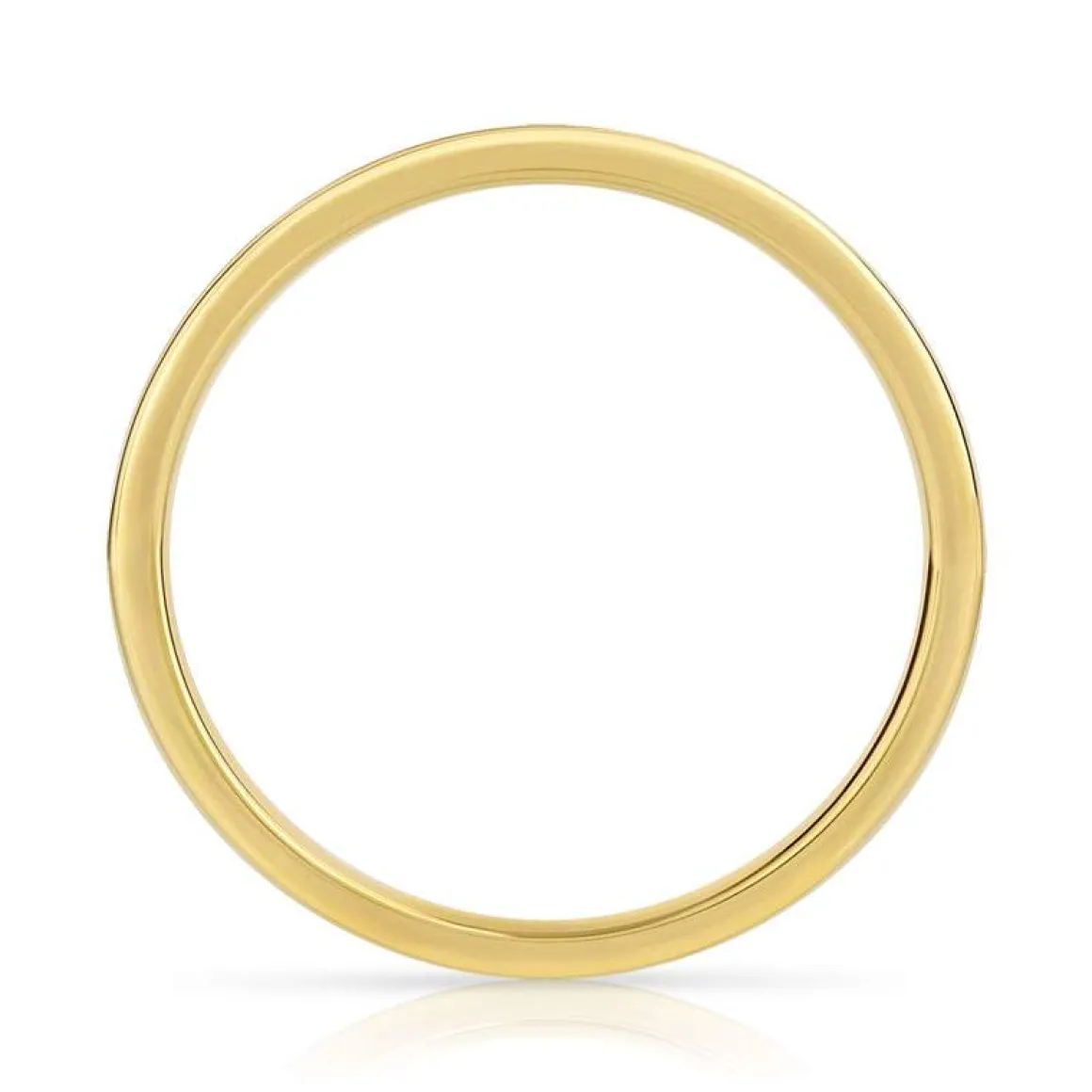 Alliance or 750 jaune demi-tour diamants 0.25 ct 2.1 mm
