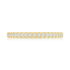 Alliance or 750  jaune diamant