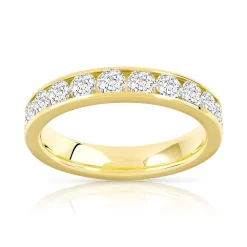 Alliance or 750 jaune diamant