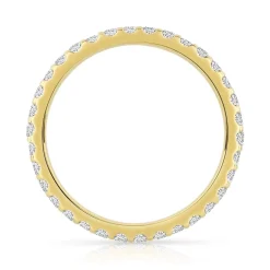 Alliance or 750 jaune diamants synthétiques 0.75 carat