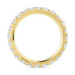 Alliance or 750 jaune diamants synthétiques 1 carat