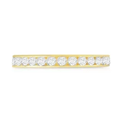Alliance or 750 jaune diamant synthétiques 1 ct