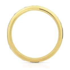 Alliance or 750 jaune diamant synthétiques 1 ct