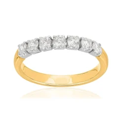 Alliance 2 ors 750 diamants synthétiques 0.50 ct 2.7 mm