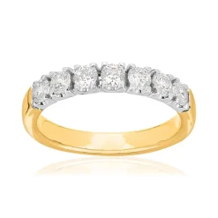 Alliance 2 ors 750 diamants synthétiques 0,7 carat