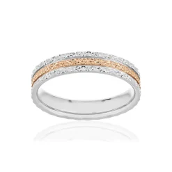 Alliance 2 ors 375 rose et blanc 4 mm
