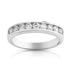 Alliance platine 950 demi-tour diamants 3,8 mm