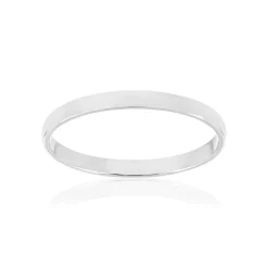 Alliance ruban 1/2 bombé 2 mm or 375 blanc