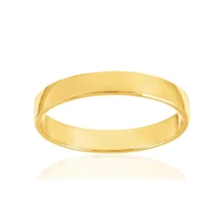 Alliance ruban confort 1/2 bombé or 375 jaune 3 mm