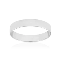 Alliance ruban confort 1/2 bombé or 375 blanc 4 mm