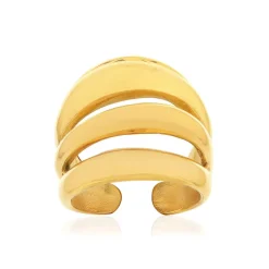 Bague acier jaune