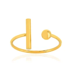 Bague acier jaune