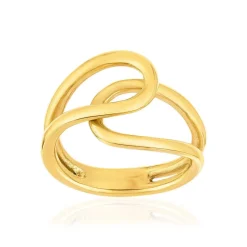 Bague acier jaune