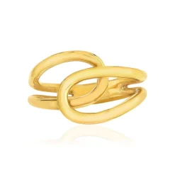 Bague acier jaune