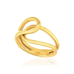 Bague acier jaune
