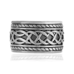 Bague acier tressée