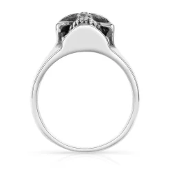 Bague acier tête de mort