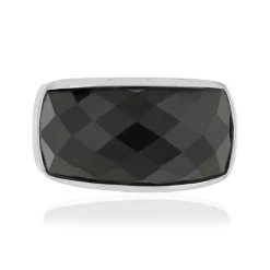 Bague argent 925 agate noire