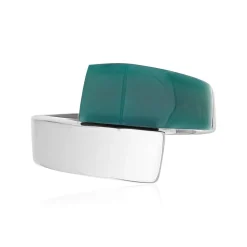 Bague argent 925 agate verte