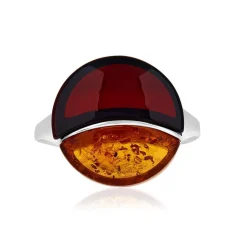Bague argent 925 ambre