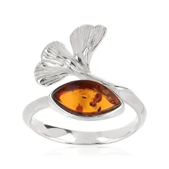 Bague argent 925 ambre