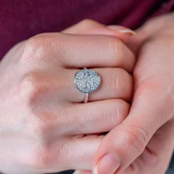 Bague argent 925 arbre de vie et zirconias