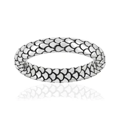 Bague argent 925 écailles