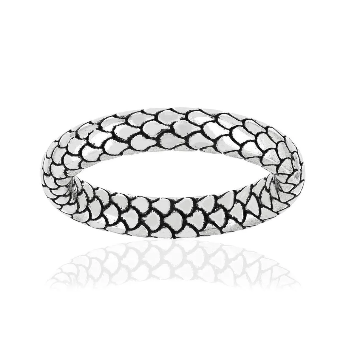 Bague argent 925 écailles