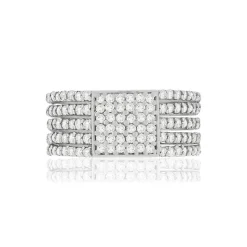 Bague argent 925 carré zirconias