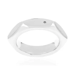 Bague argent 925 diamant noir traité