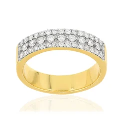 Bague argent 925 doré aune zirconias