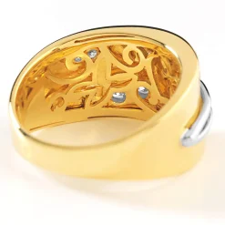 Bague argent 925 doré zirconias