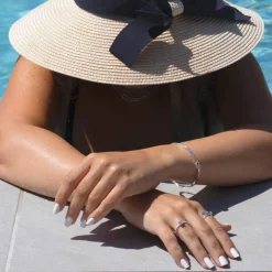 Bague argent 925 et pierres synthétiques