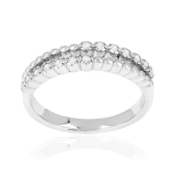 Bague argent 925 et zirconias