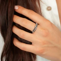Bague argent 925 et zirconias