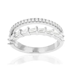 Bague argent 925 et zirconias
