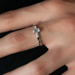 Bague argent 925 et zirconias
