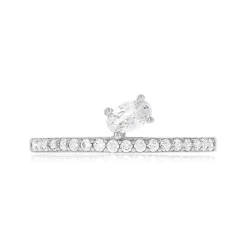 Bague argent 925 et zirconias