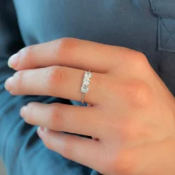 Bague argent 925 et zirconias