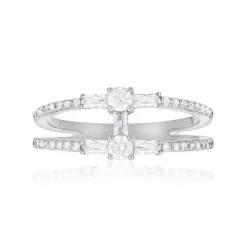 Bague argent 925 et zirconias