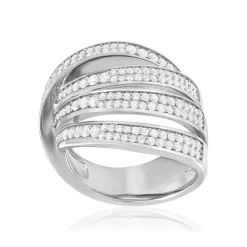 Bague argent 925 et zirconias