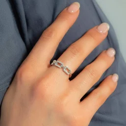 Bague argent 925 et zirconias