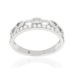 Bague argent 925 et zirconias