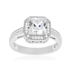 Bague argent 925 et zirconias